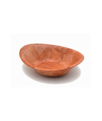 Oval Woven Wooden Bowl